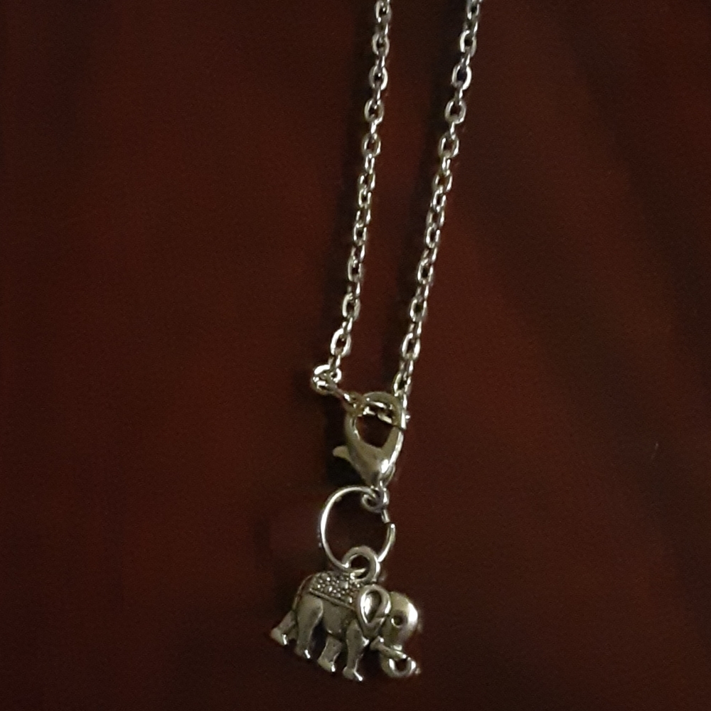 Children's silver necklace with charm